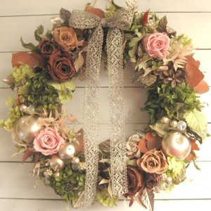 画像1: *Christmas Wreath Collection* Preserved Flower #33