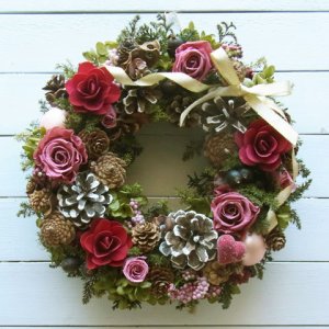 画像1: *Christmas Wreath Collection* Preserved Flower #42